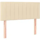 vidaXL Hoofdbord 100x5x78/88 cm stof crèmekleurig
