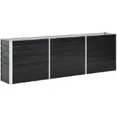 vidaXL Plantenbak verhoogd 240x40x77 cm gegalvaniseerd staal antraciet
