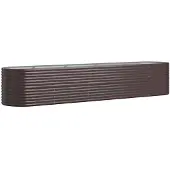vidaXL Plantenbak 368x80x68 cm gegalvaniseerd staal bruin