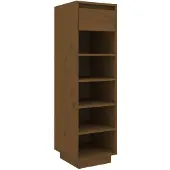 vidaXL Schoenenkast 30x34x105 cm massief grenenhout honingbruin