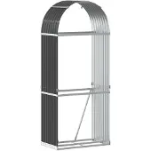 vidaXL Houthouder Antraciet 80x45x190 cm Gegalvaniseerd Staal