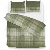 Zohome Zo Home Dekbedovertrek Flanel Marley - kalamata groen 240x200/220cm
