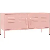 vidaXL Tv-meubel 105x35x50 cm staal roze