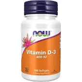 Now Vitamine D-3, 400 IE - 180 softgels