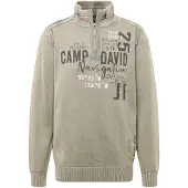 CAMP DAVID Trui grijs / kaki / zwart