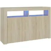 vidaXL Dressoir met LED-verlichting 115,5x30x75 cm sonoma eikenkleur