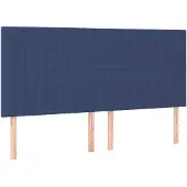 vidaXL Hoofdbord blauw 200x5x118/128 cm stof