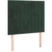 vidaXL Hoofdbord donkergroen 80x5x118/128 cm fluweel