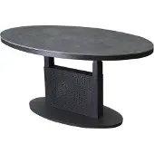 AVH-Collectie Primitivo lounge diningtafel ovaal 150x90xH51-72cm in hoogte verstelbaar aluminium antraciet