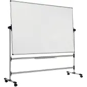 BI-Office Earth Kantelbaar whiteboard Vrijstaand Magnetisch Email Dubbelzijdig 120 (B) x 90 (H) cm