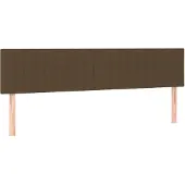 vidaXL Hoofdborden 180x5x78/88 cm stof donkerbruin