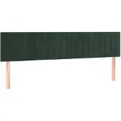 vidaXL Hoofdborden 180x5x78/88 cm fluweel donkergroen