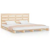 vidaXL Bedframe zonder matras massief grenenhout 200x200 cm