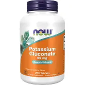 Now VoedingssupplementenNOW Foods Potassium Gluconate Glukonian Potasu (250 tabletten) 3844
