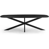 Giga Meubel Eettafel Jordan Zwart Deens Ovaal 180cm