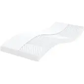 vidaXL Schuimmatras 7 zones hardheid 20 ILD 100x200 cm wit