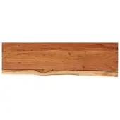 vidaXL Wandschap rechthoekig natuurlijke rand 110x30x2,5 cm acaciahout