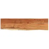 vidaXL Wandschap rechthoekig natuurlijke rand 80x20x2,5 cm acaciahout