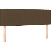 vidaXL Hoofdborden 144x5x78/88 cm stof donkerbruin