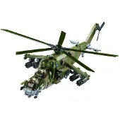 Sluban ModelBricks MI-24S Gunship bouwspeelgoed kinderen vanaf 6 jaar - Constructiespeelgoed modelbouw - bouwdoos met 893 bouwstenen - M38-B1137