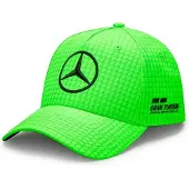 Mercedes Unisex Map F1 Lh Col Driver Bb Cap Neongroen