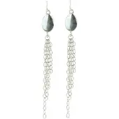 Behave - Oorhangers dames - Avondstijl sierlijk - Zilverkleur met kwast