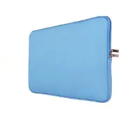 Universeel laptopsleeve 14,6 inch dubbele ritssluiting lichtblauw unisex Foam