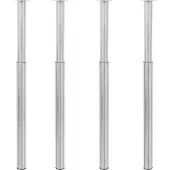 vidaXL Tafelpoten telescopisch 4 st 710-1100 mm roestvrij staal