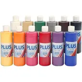 Plus Color acrylverf, 12x250 ml, kleuren assorti