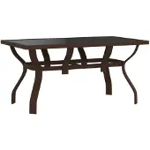 vidaXL Tuintafel 140x70x70 cm staal en glas bruin en zwart
