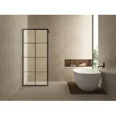 Boss & Wessing Bws inloopdouche met handdoekbeugel 120x200 cm 10 mm nano coating zwart