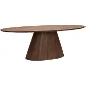 Tower Living Premana oval diningtable - 260x120 - mud brown (Bruin, 260x120x77cm)