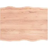 vidaXL Tafelblad natuurlijke rand 80x60x2 cm eikenhout lichtbruin