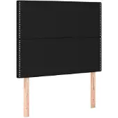 vidaXL Hoofdbord zwart 100x5x118/128 cm stof