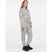 Pieces Dames Huispak Loungewear Gestreept Wit/Zwart - Maat XS