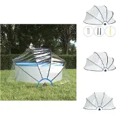 vidaXL Zwembadoverkapping rond 315x158 cm PVC