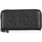 Banned - Twin Skull Dames portemonnee - Zwart