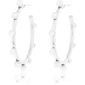 Oozoo Silver coloured earrings with pearls