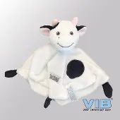 Vib - Knuffeldoekje Koe - (Zwart/wit) - Babykleertjes - Baby cadeau - zwangerschap aankondiging - geboorte cadeau