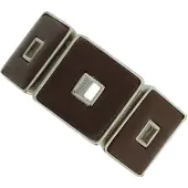 Behave - Armband vierkant houtdesign bruin - Minimalistische stijl