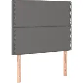 vidaXL Hoofdbord grijs 100x5x118/128 cm kunstleer
