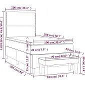 vidaXL Boxspring met matras kunstleer zwart 100x200 cm
