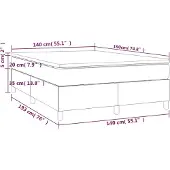 vidaXL Boxspring met matras kunstleer crèmekleurig 140x190 cm