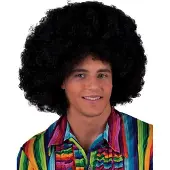 Funny fashion Afropruik - zwart - volwassenen - afropruik - verkleedpruik - seventies