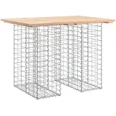 vidaXL Tuintafel schanskorfontwerp 100x70x72 cm massief grenenhout