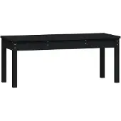 vidaXL Tuinbank 109x44x45 cm massief grenenhout zwart