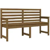 vidaXL Tuinbank 159,5x48x91,5 cm massief grenenhout honingbruin