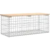 vidaXL Tuinbank Schanskorfontwerp 103x44x42 cm massief grenenhout
