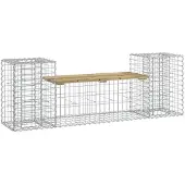 vidaXL Tuinbank schanskorfontwerp 183x41x60,5 cm geïmpregneerd hout