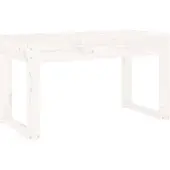 vidaXL Tuinbank, wit, 80x38x45 cm, massief hout, grenenhout